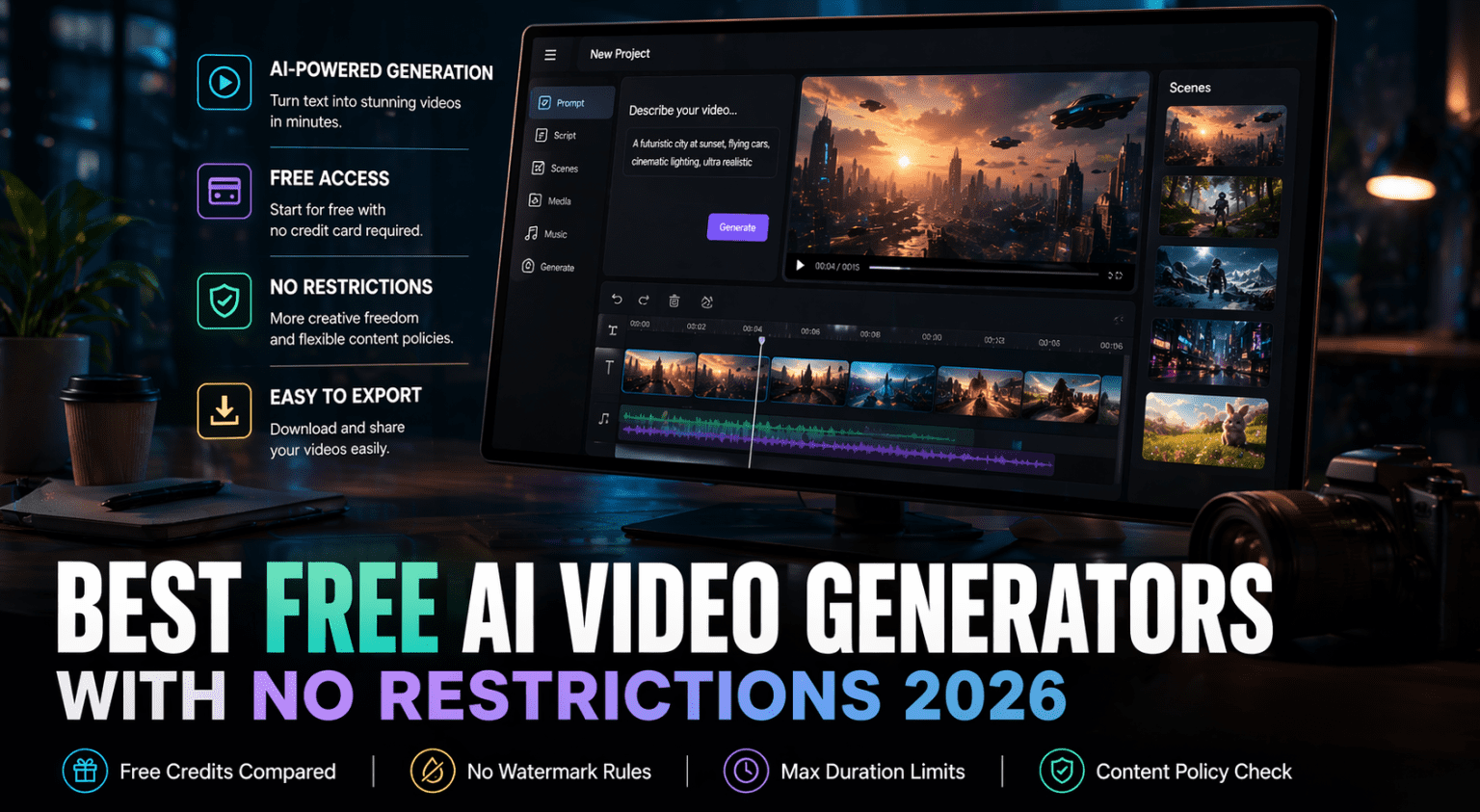 Best Free AI Video Generators with No Restrictions 2026 - CrePal ...