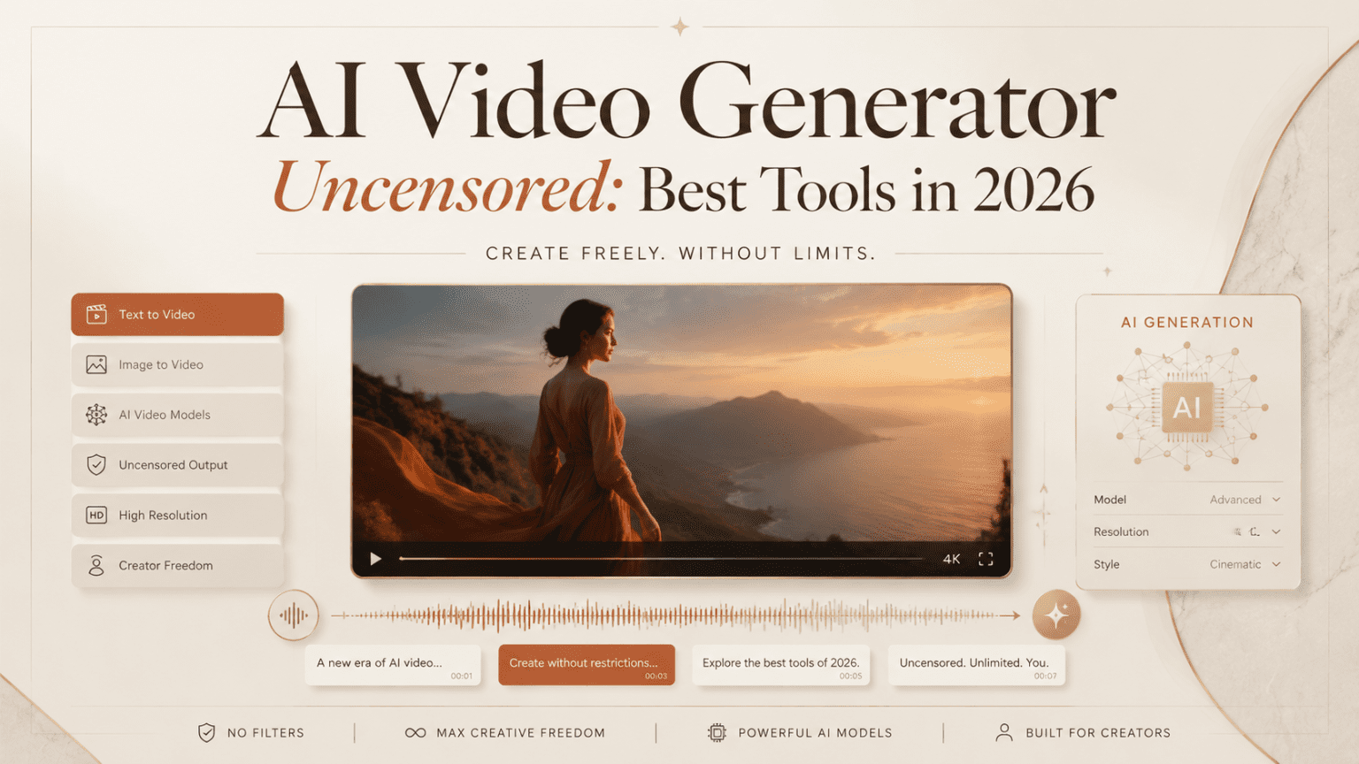 AI Video Generator Uncensored: Best Tools in 2026 - CrePal Content Center