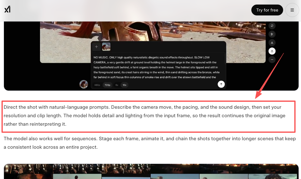Video creation tool interface text explaining how does text to video work with natural language prompts.