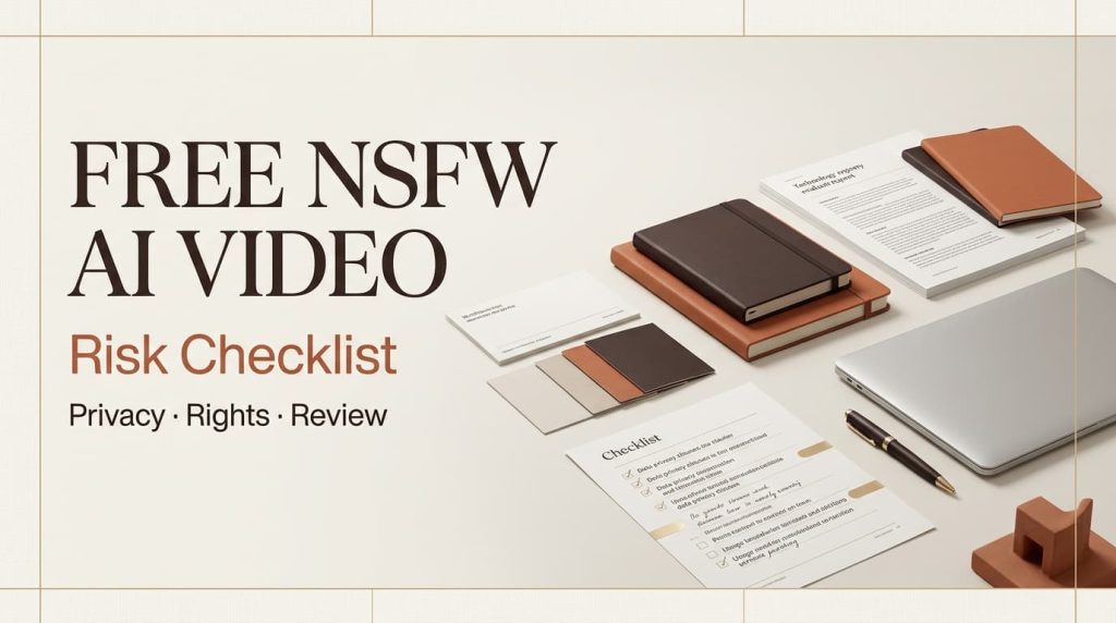 A risk checklist for users exploring a free nsfw ai video generator, emphasizing privacy, rights, and review.