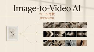 ai image to video uncensoredを活用した画像から動画への変換ツールを比較するエディトリアルデザインのアイキャッチ画像です。複数の選択肢や出力結果のバリエーションを分かりやすく提示しています。