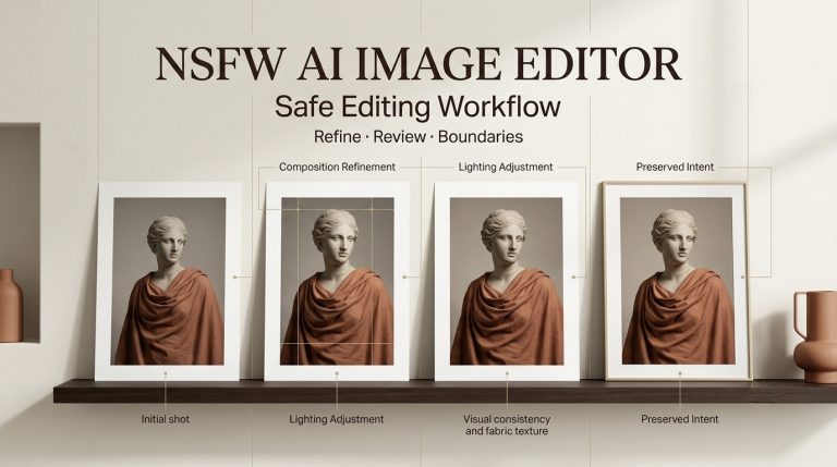 Utilize a safe workflow with an nsfw ai image editor to balance composition refinement, lighting adjustment, and user intent.