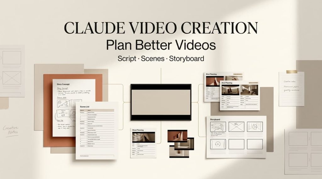 Discover how Claude video creation streamlines your planning process with structured scripts, scene lists, and storyboards.