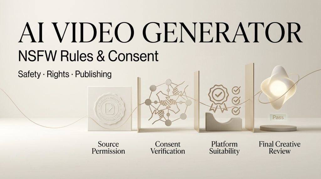 Understanding the safety workflow for an ai video generator nsfw policy, emphasizing consent and platform compliance.