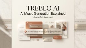 Learn how Treblo AI helps you easily create, edit, and download professional music tracks using advanced audio generation tools.
