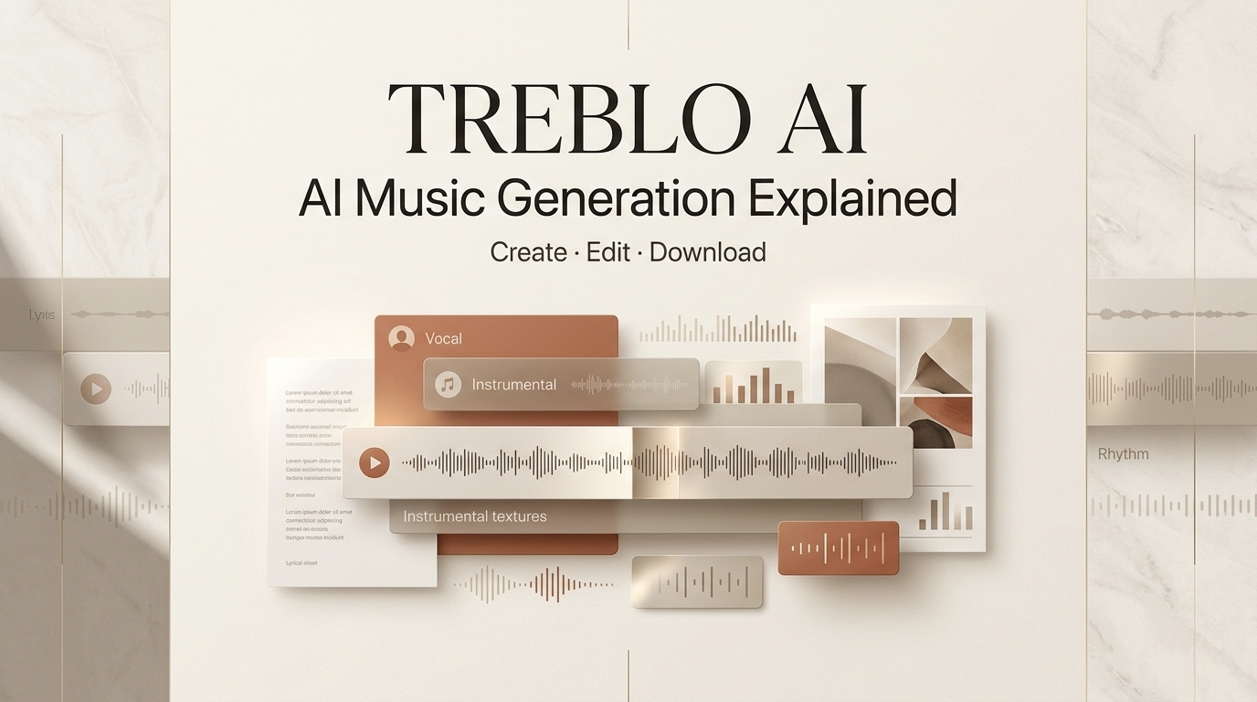 Learn how Treblo AI helps you easily create, edit, and download professional music tracks using advanced audio generation tools.