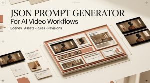 Discover how a json prompt generator helps you structure scenes, assets, and rules for advanced AI video workflows.