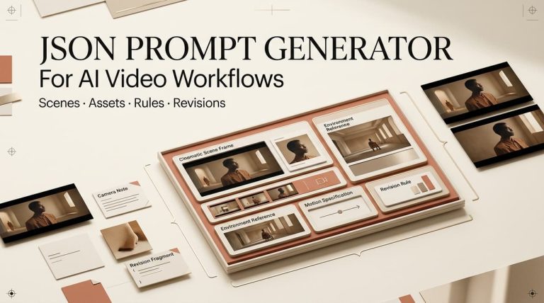 Discover how a json prompt generator helps you structure scenes, assets, and rules for advanced AI video workflows.