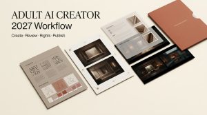 Discover the comprehensive workflow layout designed for a modern adult ai creator spanning creation, review, and rights.