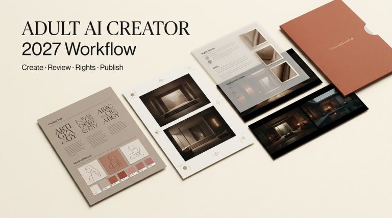 Discover the comprehensive workflow layout designed for a modern adult ai creator spanning creation, review, and rights.