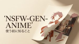NSFW AIアニメ生成ツール「NSFW-GEN-ANIME」を実際に導入・活用する前に、必ず把握しておくべき重要事項や注意点、利用時のガイドラインを分かりやすく解説している解説記事のアイキャッチバナー画像です。