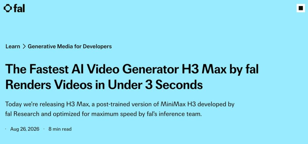 Learn about the breakthrough rendering speed optimizations powering every lightning-fast H3 Max workflow on fal.