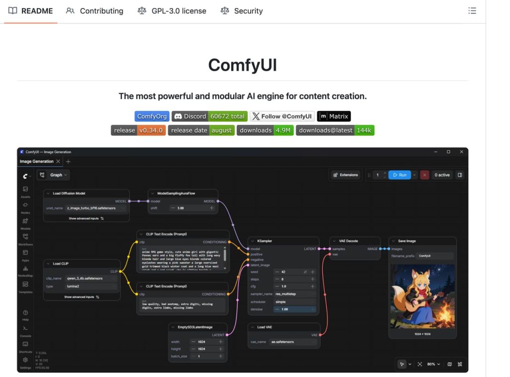 Build modular image generation pipelines using node graphs inside the popular comfyui face swap environment.