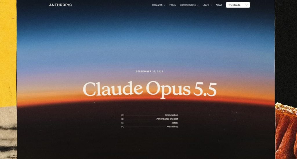 Discover the official feature overview and release announcement showcasing capabilities for a claude opus 5.5 storyboard.