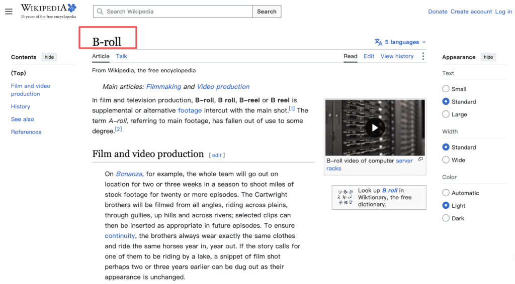 Discover useful b-roll examples and definitions explaining alternative footage used in television production.