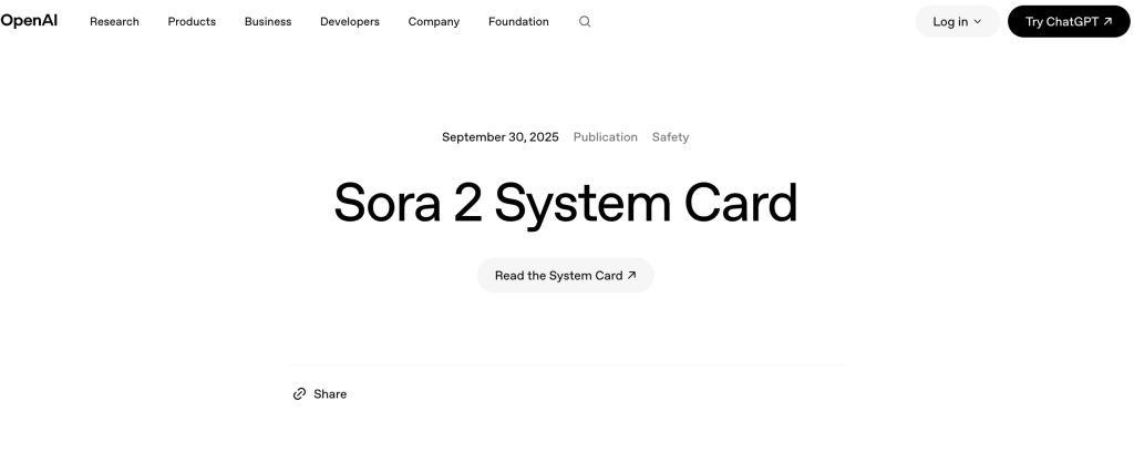 Read the official safety system card document while utilizing your preferred sora 2 prompt generator tool.