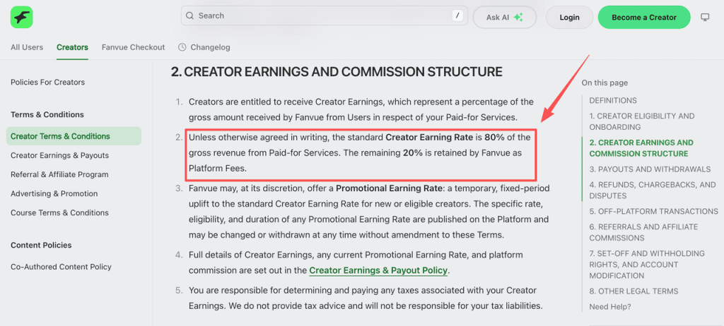 Understand standard revenue shares and commission structures for creators using an adult content creator app for women.