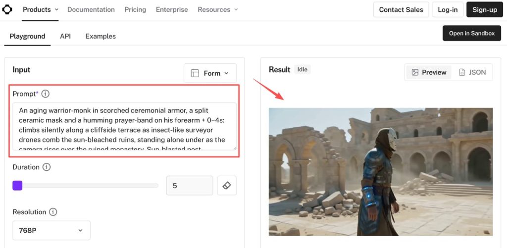 Test text prompts in the interactive playground featured in this H3 Max review to generate high-quality video outputs.