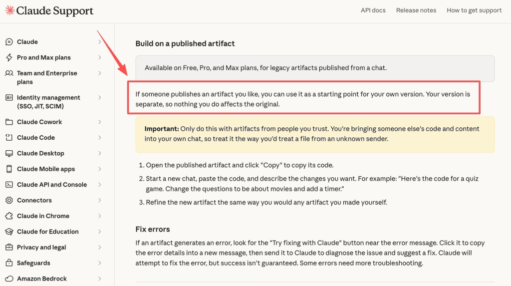Understand how to copy and modify user-published artifacts to build your own custom claude opus 5.5 storyboard project.