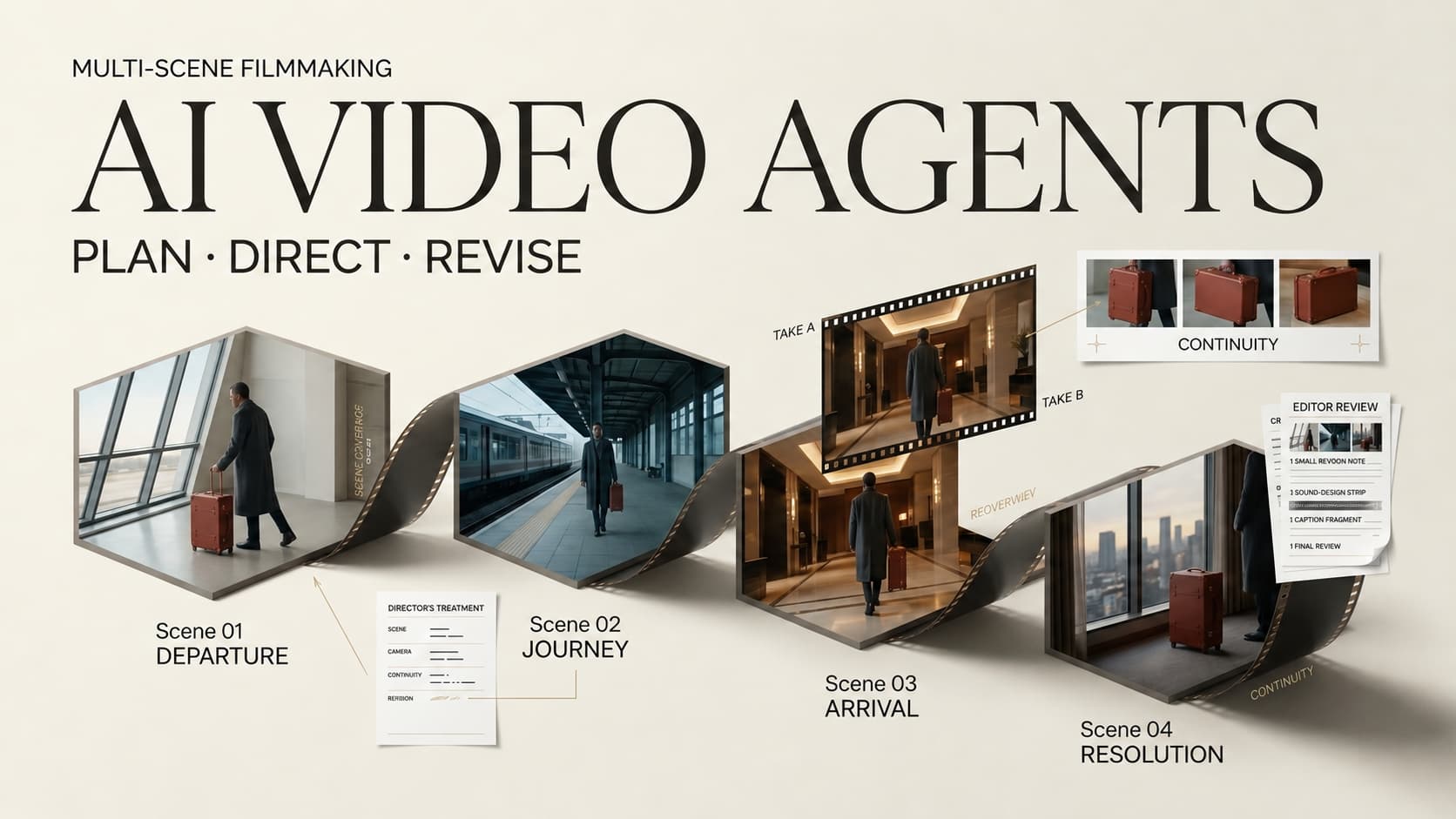 Explore multi-scene filmmaking workflows using the best ai video creation agents to plan and direct your content.
