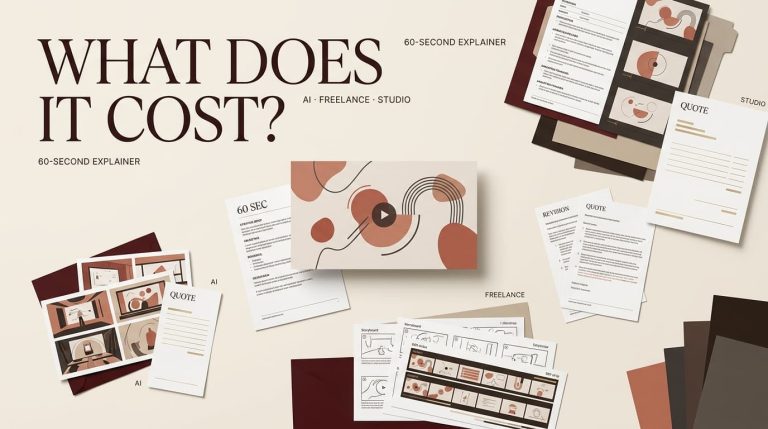 Understand what factors influence your total explainer video cost when hiring freelance studios for 60-second projects.