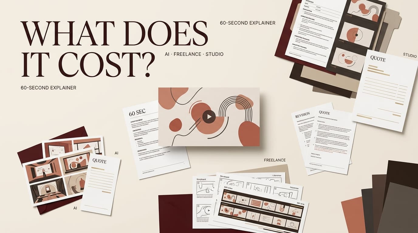 Understand what factors influence your total explainer video cost when hiring freelance studios for 60-second projects.