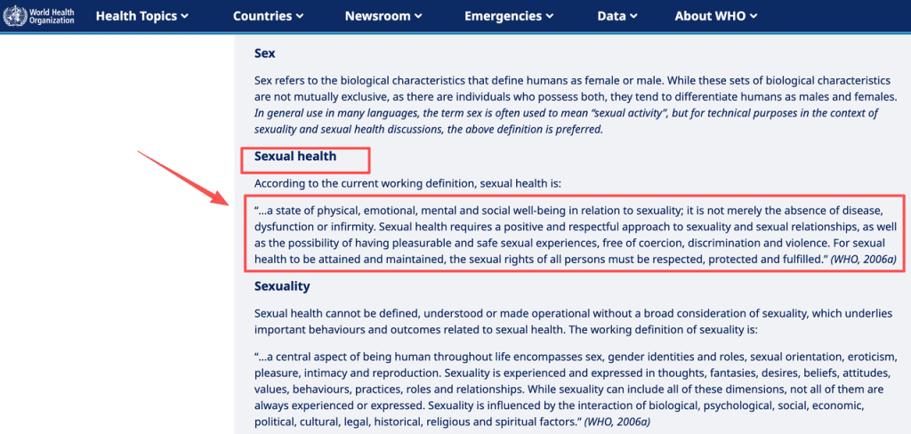 Understand sexual health guidelines that guide curriculum creation in sex education videos for couples.