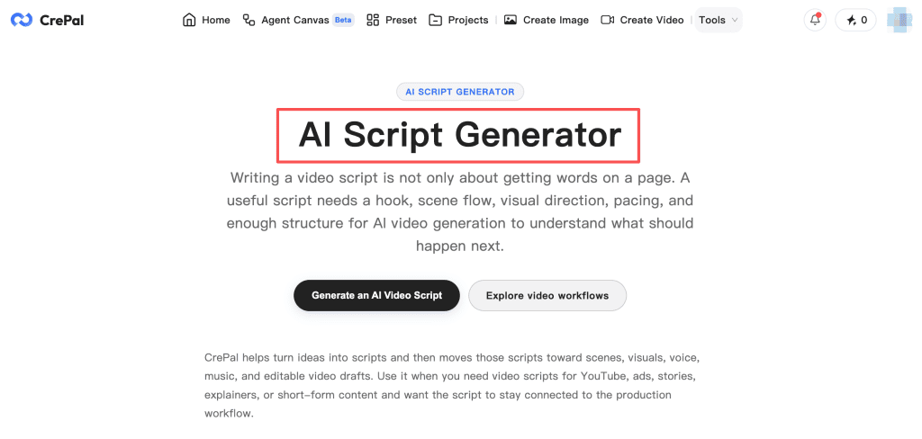 Evaluate the script generation capabilities and creative workflows featured in this manus studio vs crepal guide.