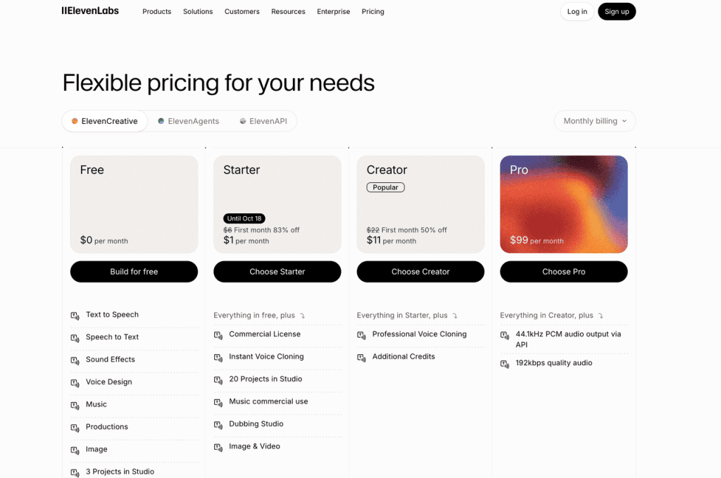 Review subscription tiers and pricing plans before purchasing credits for your eleven v4 vs v3 voiceover work.